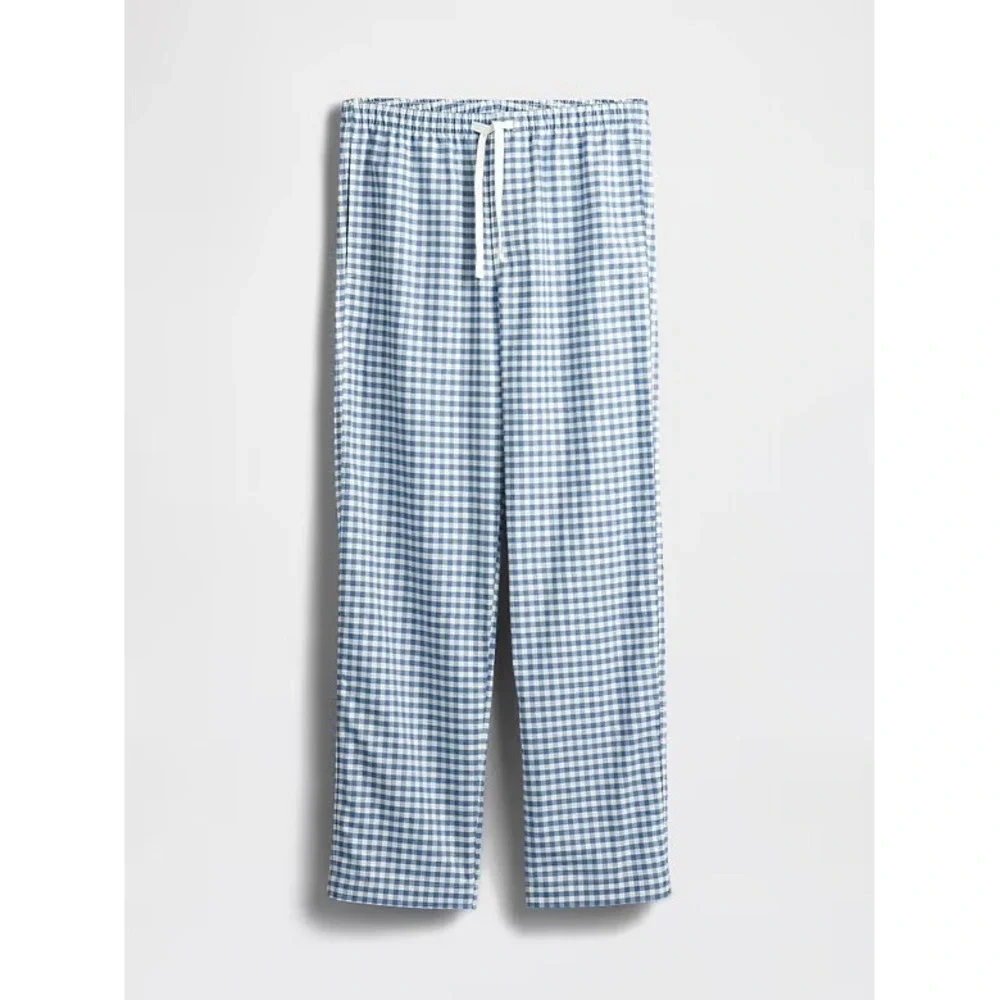 Gap Gingham Boxer Pants Docksider Blue White Cotton PJ Lounge Bottoms Mens Large